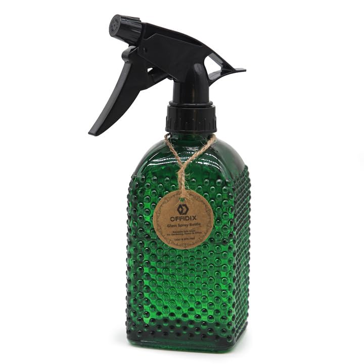 OFFIDIX Fine Mist Plant Mister Handheld Pressure Glass Spray Bottles Watering Can with Adjustable Nozzle for Outdoor Indoor Gardening and Cleaning Work (Green) - Image 2